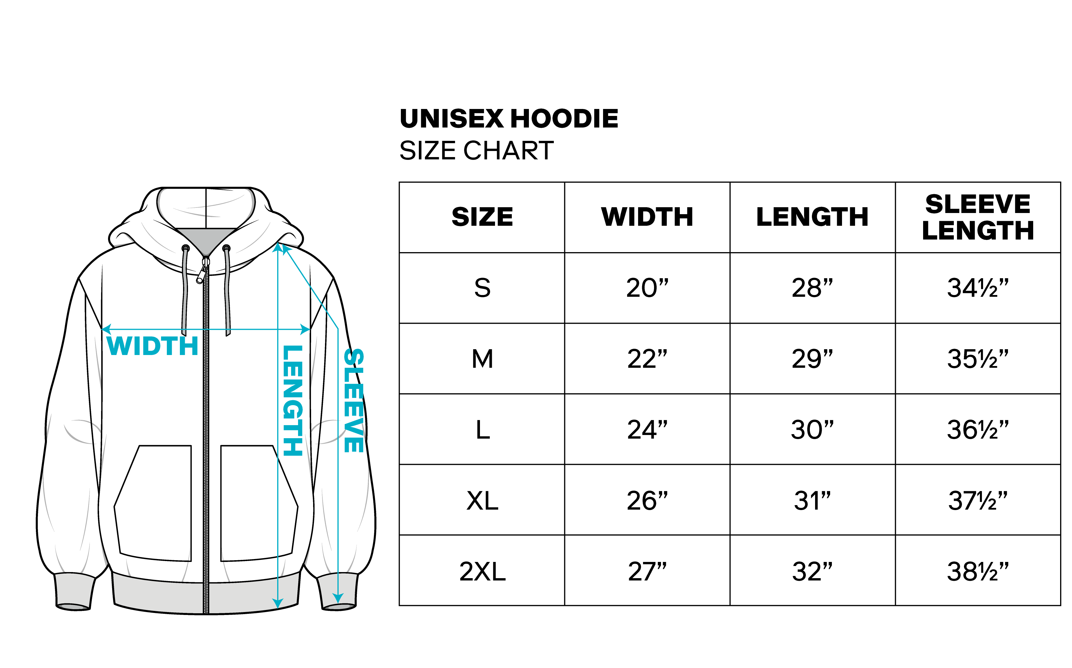 SCARPA Hoodie Sizing Chart