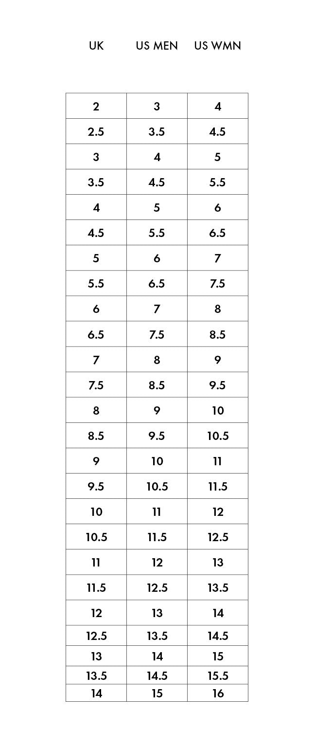 SCARPA Inverno Sizing Chart